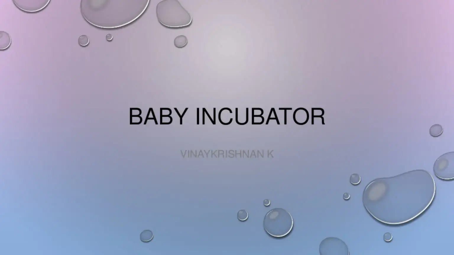 غلاف كتاب BABY INCUBATOR