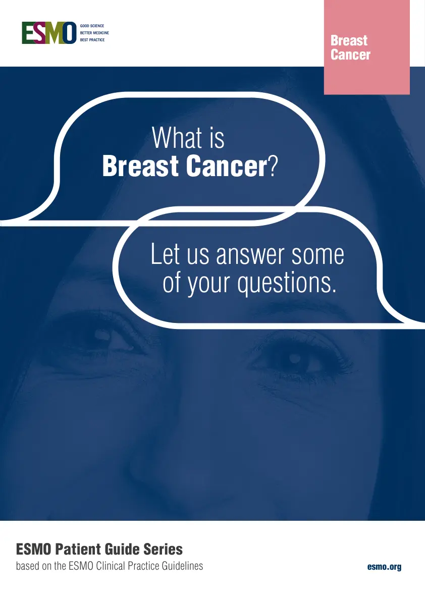 غلاف كتاب ESMO Patient Guide Series: What is Breast Cancer?