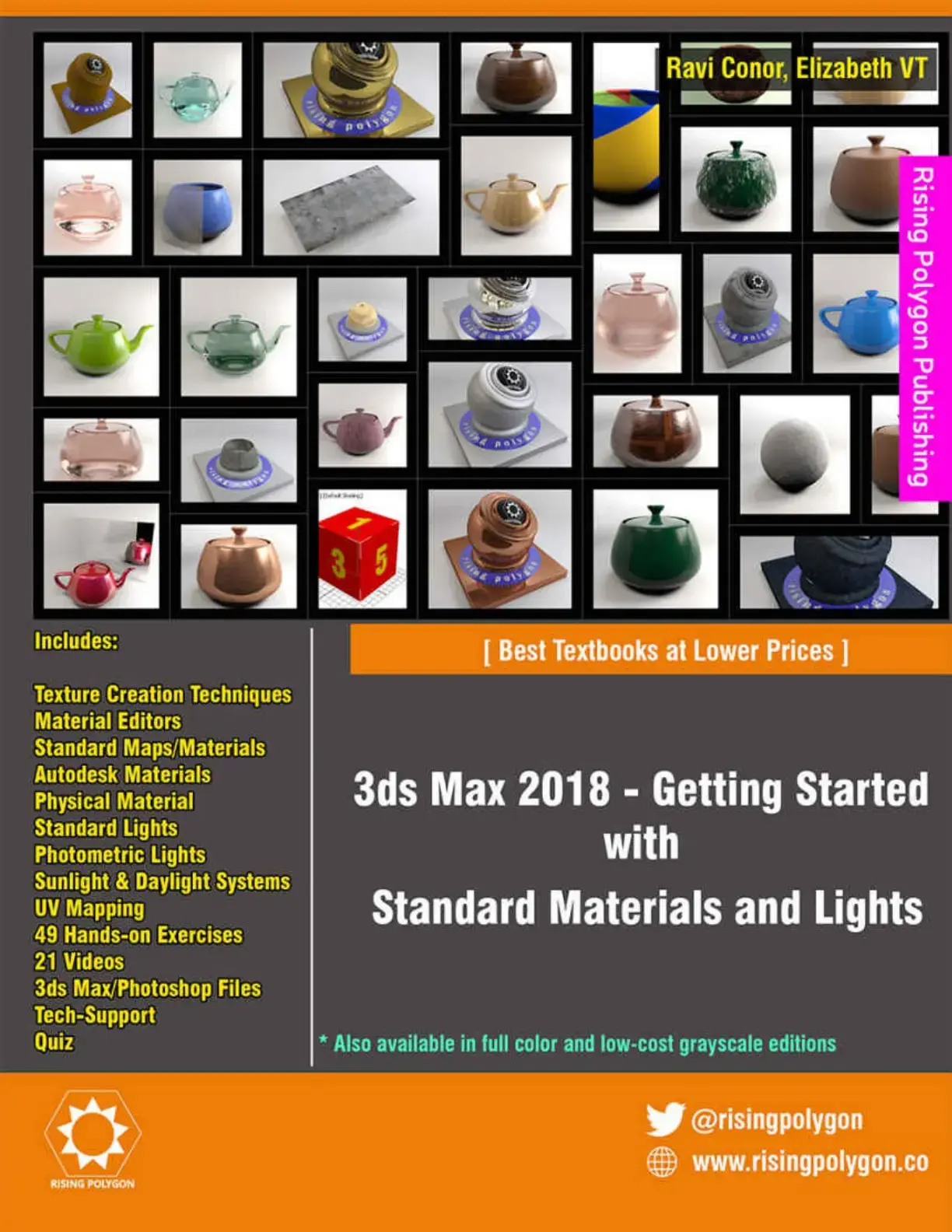 غلاف كتاب 3ds Max 2018 - Getting Started with Standard Materials and Lights