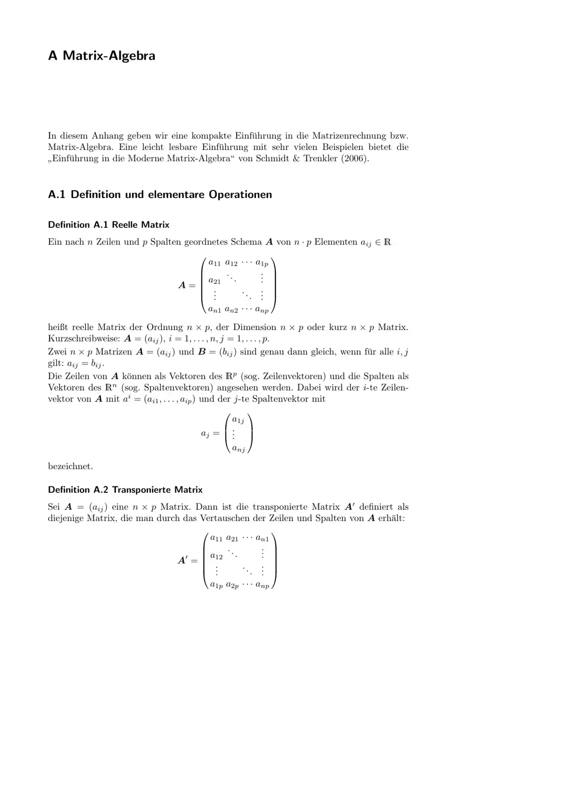 غلاف كتاب A Matrix-Algebra