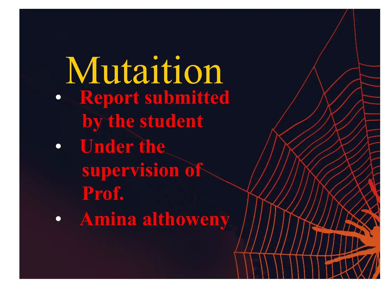 غلاف كتاب Mutation Report