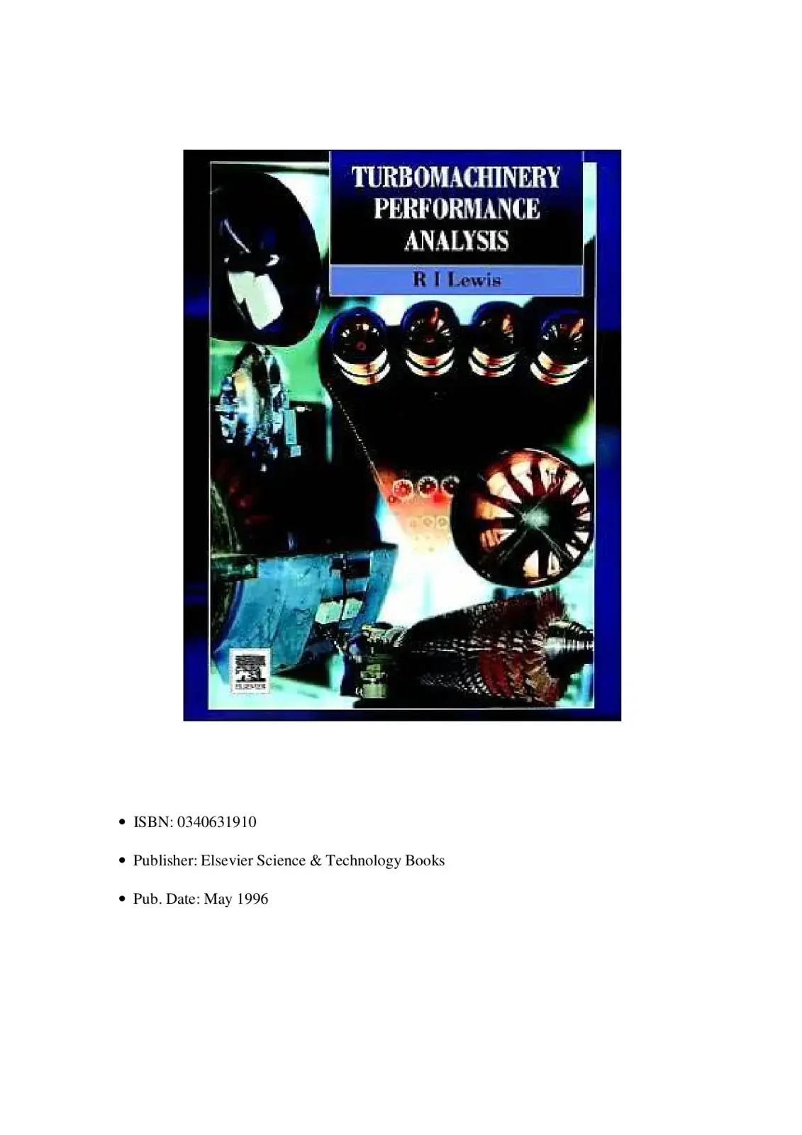 غلاف كتاب TURBOMACHINERY PERFORMANCE ANALYSIS