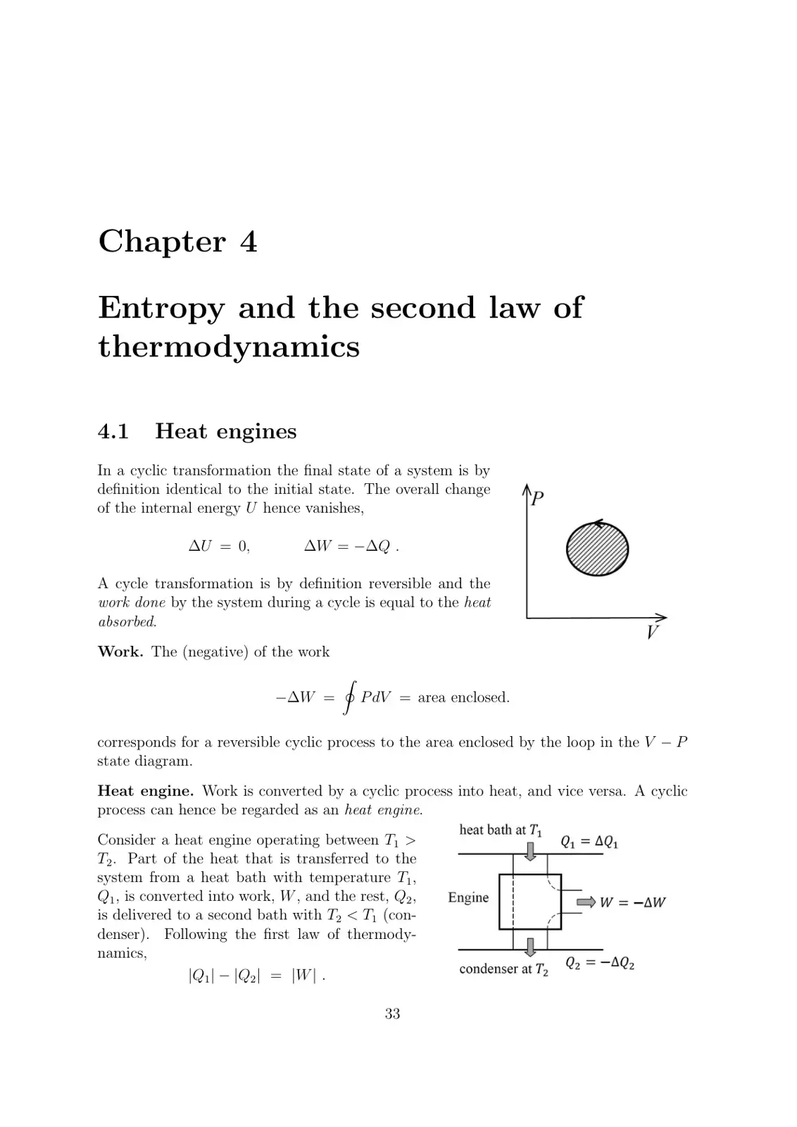 غلاف كتاب Entropy and the Second Law of Thermodynamics - Chapter 4