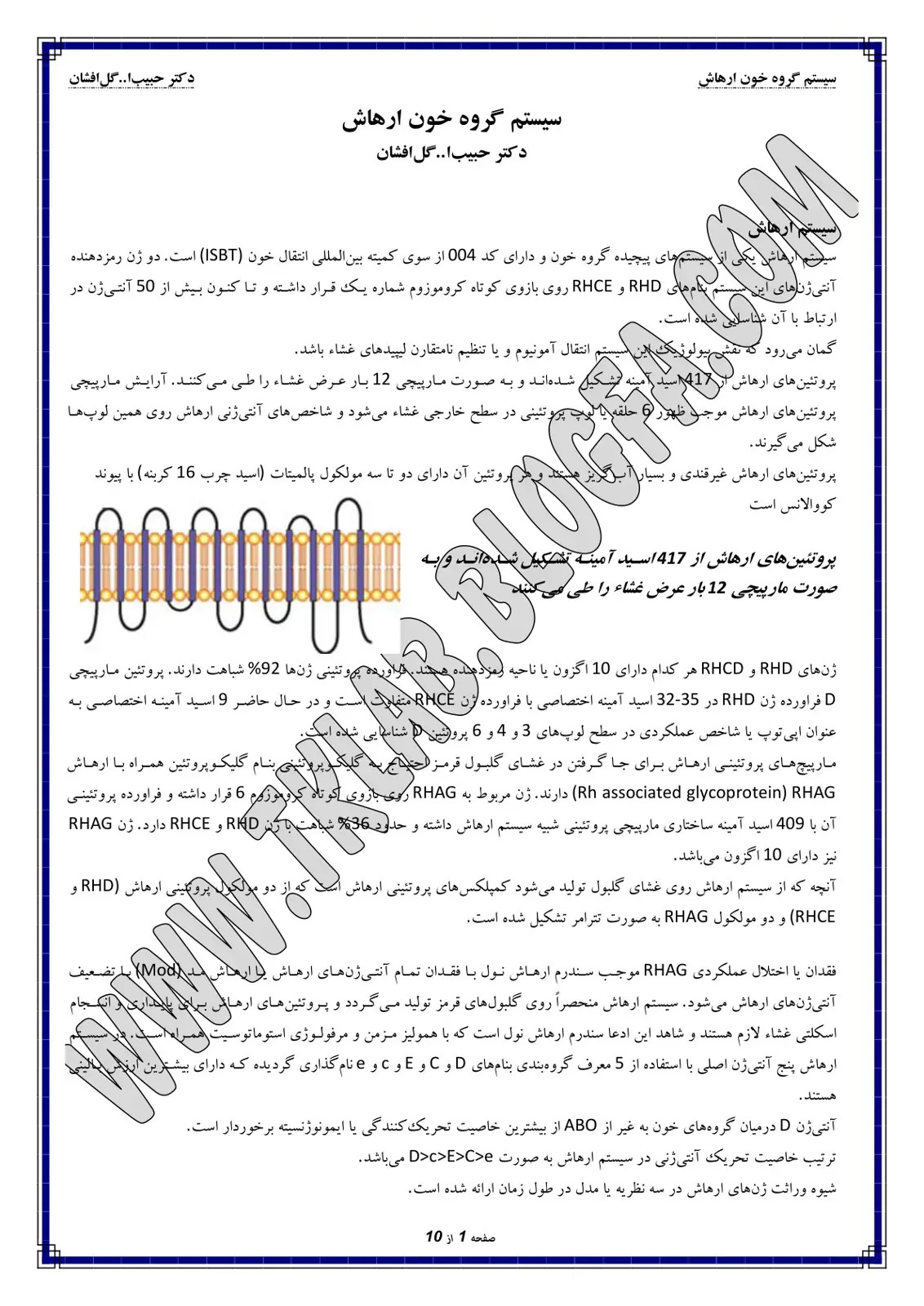 غلاف كتاب سیستم گروه خون ارهاش