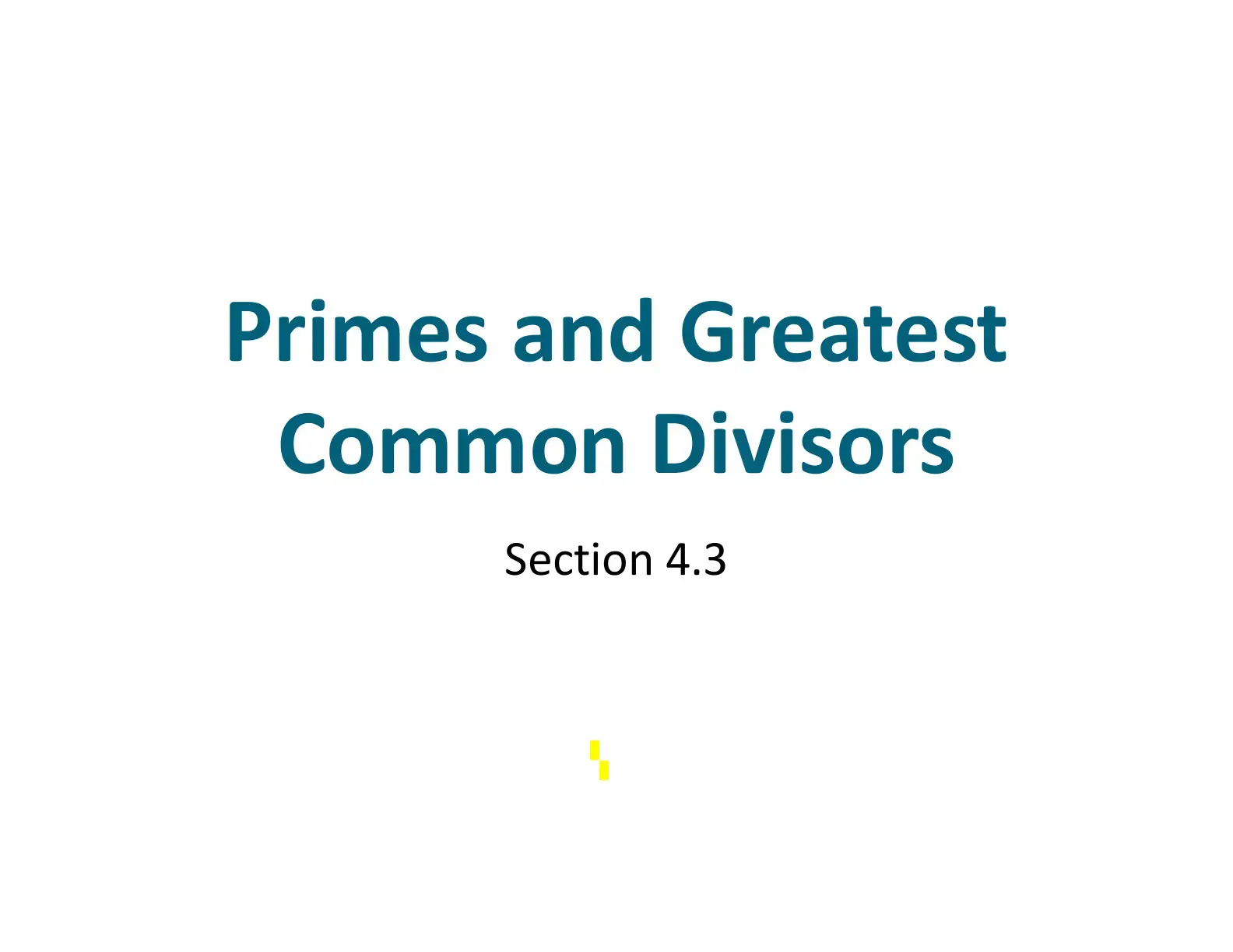 غلاف كتاب Primes and Greatest
Common Divisors