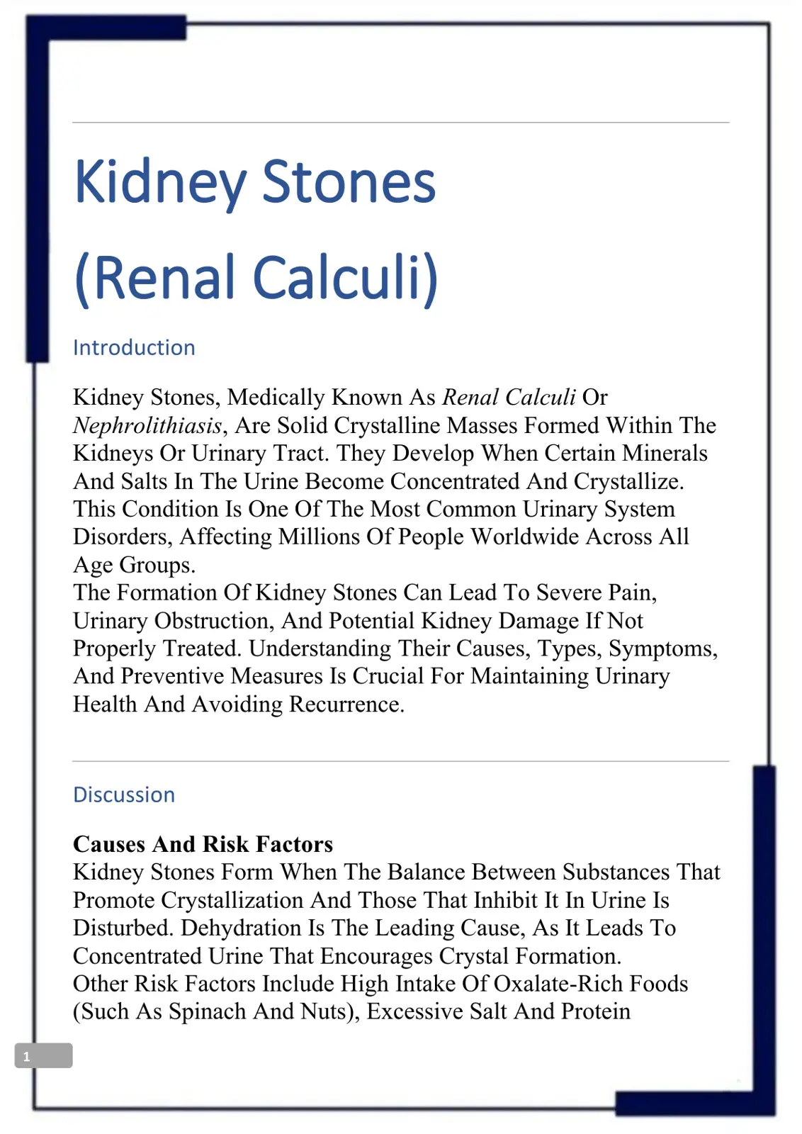 غلاف كتاب Kidney Stones