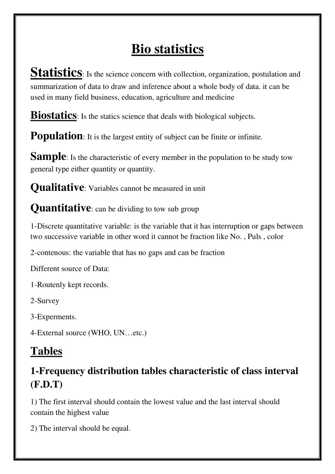 غلاف كتاب Bio statistics