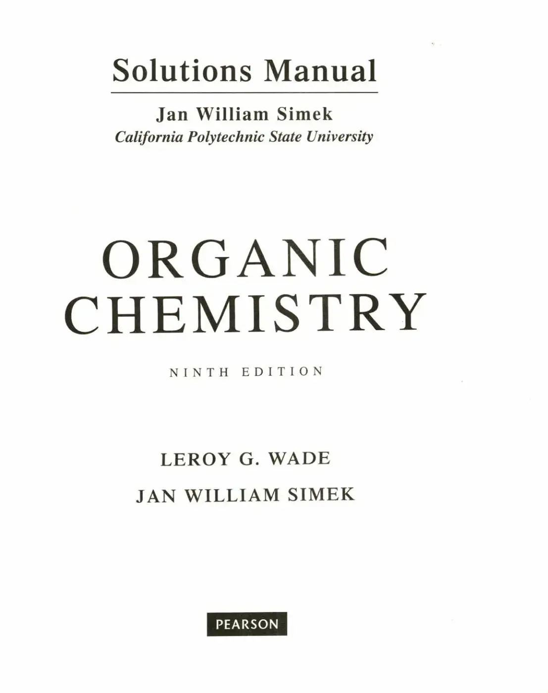 غلاف كتاب ORGANIC CHEMISTRY