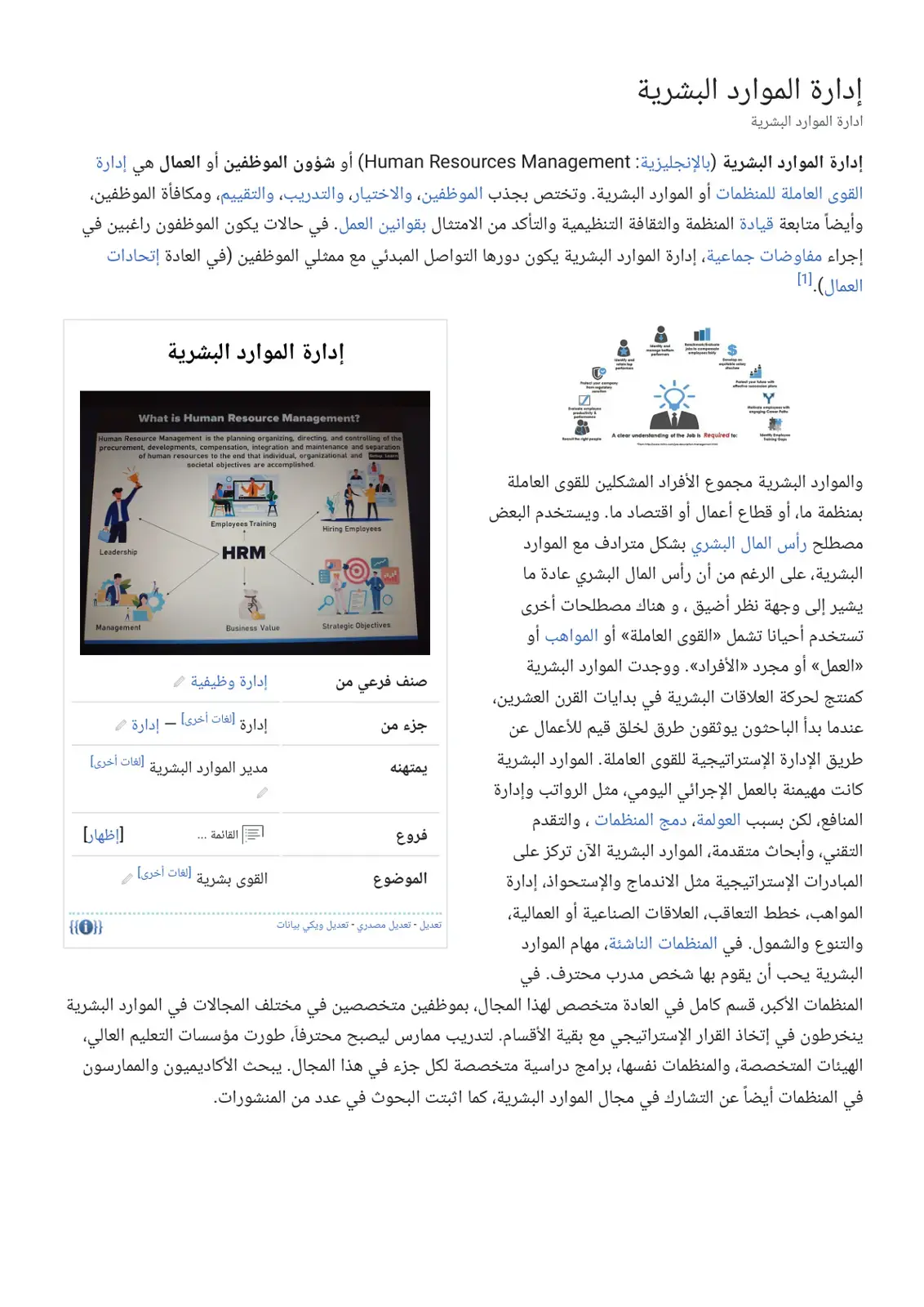 غلاف كتاب إدارة الموارد البشرية