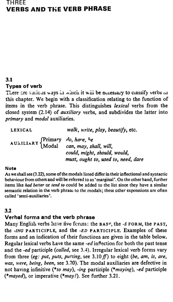 غلاف كتاب Verbs and the Verb Phrase