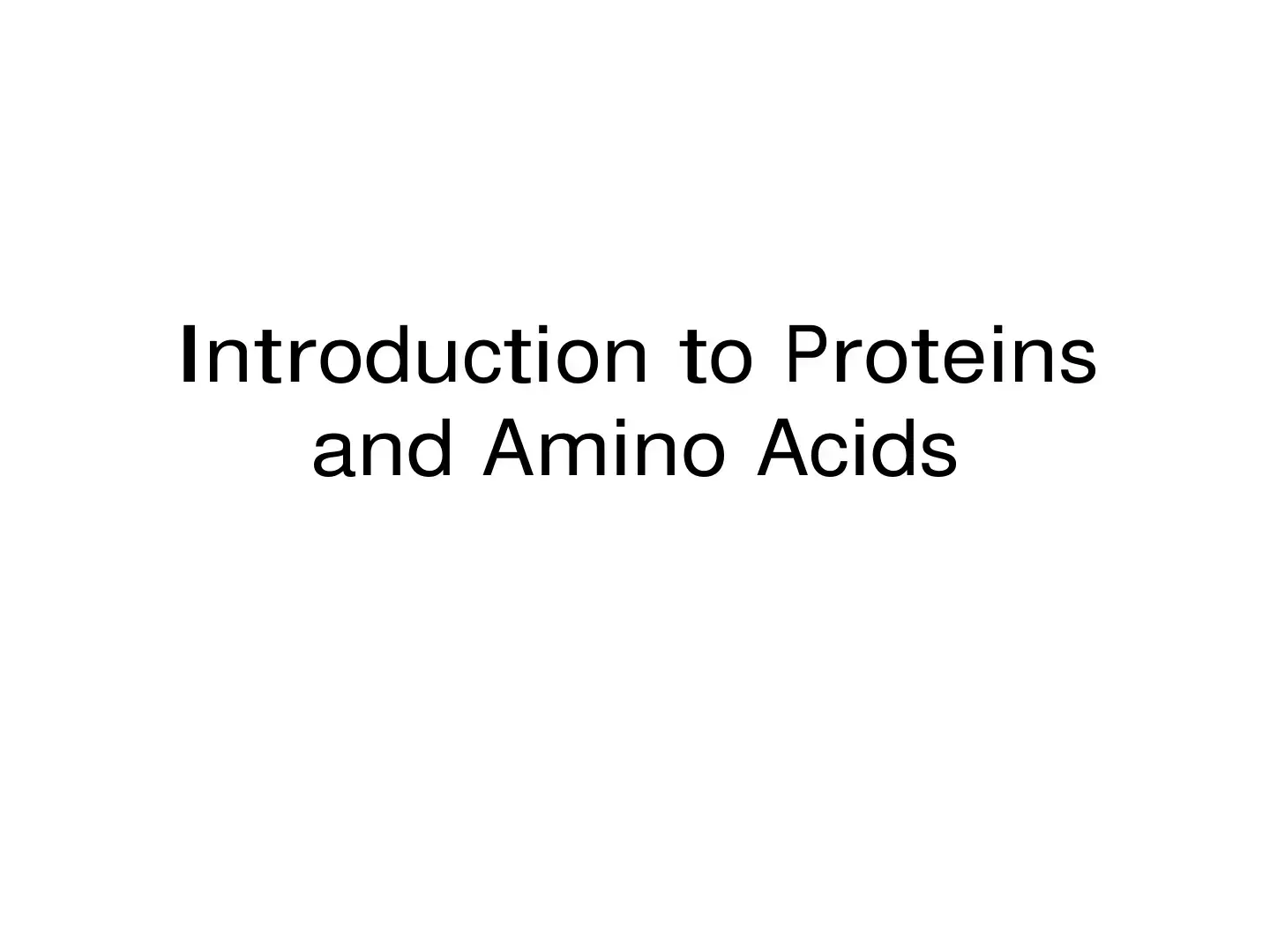 غلاف كتاب Introduction to Proteins and Amino Acids