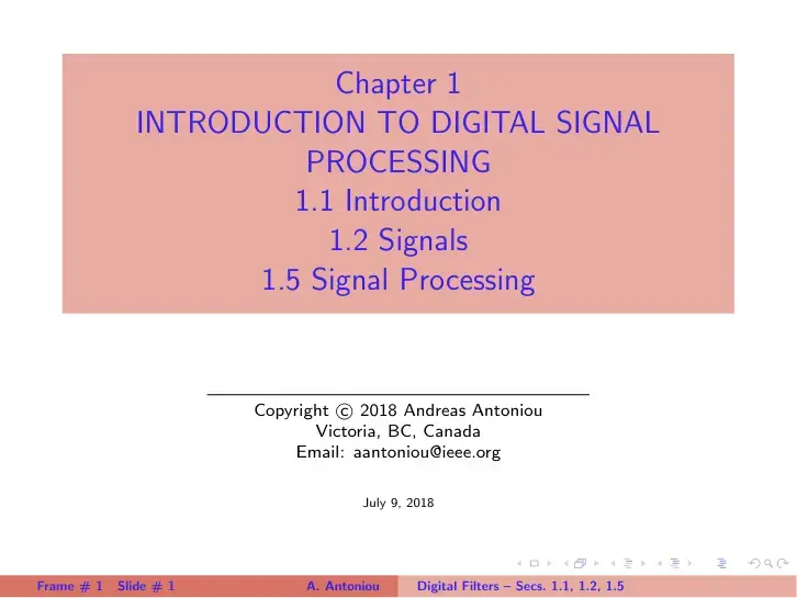 غلاف كتاب Digital Signal Processing
