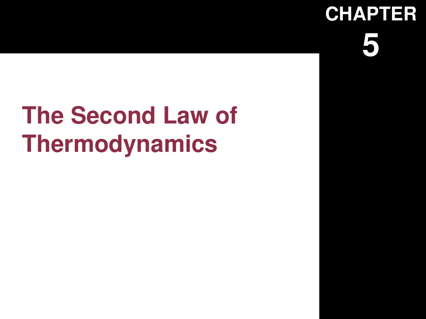 غلاف كتاب The Second Law of Thermodynamics - Chapter 5