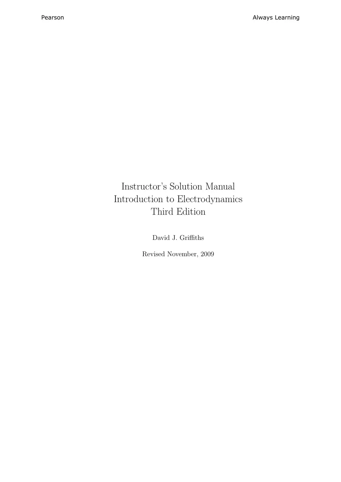 غلاف كتاب Introduction to Electrodynamics