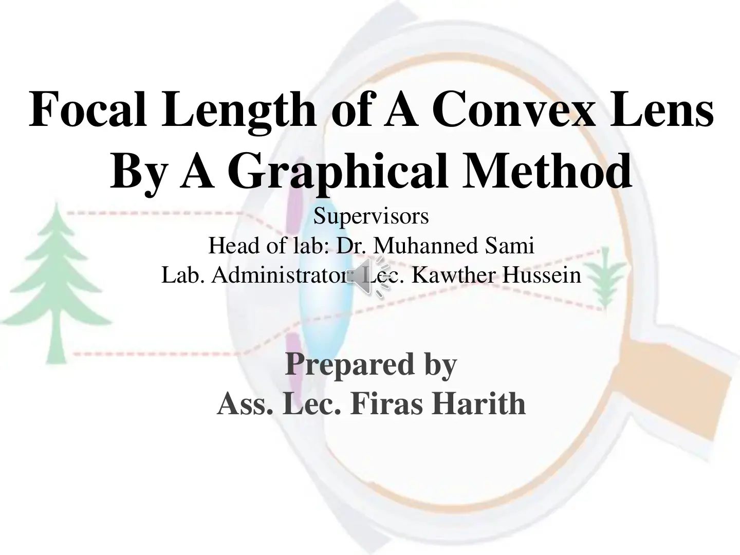 غلاف كتاب Focal Length of A Convex Lens By A Graphical Method