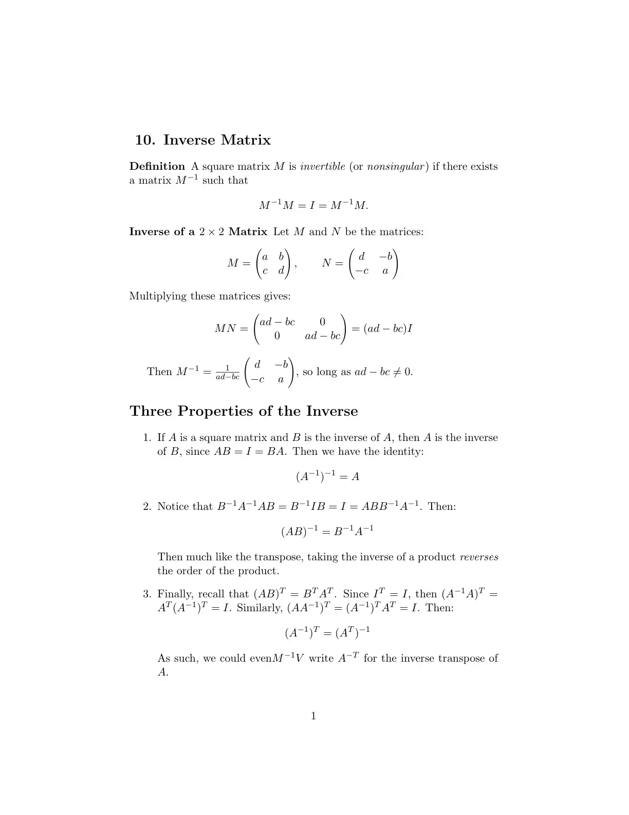 غلاف كتاب Inverse Matrix