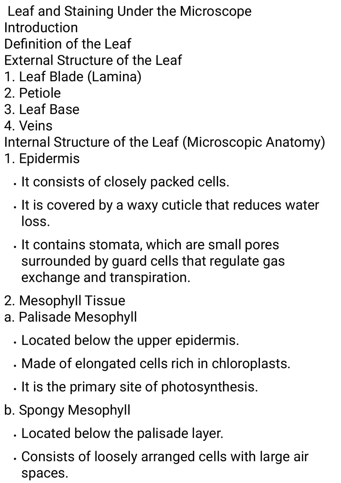 غلاف كتاب Leaf and Staining Under the Microscope