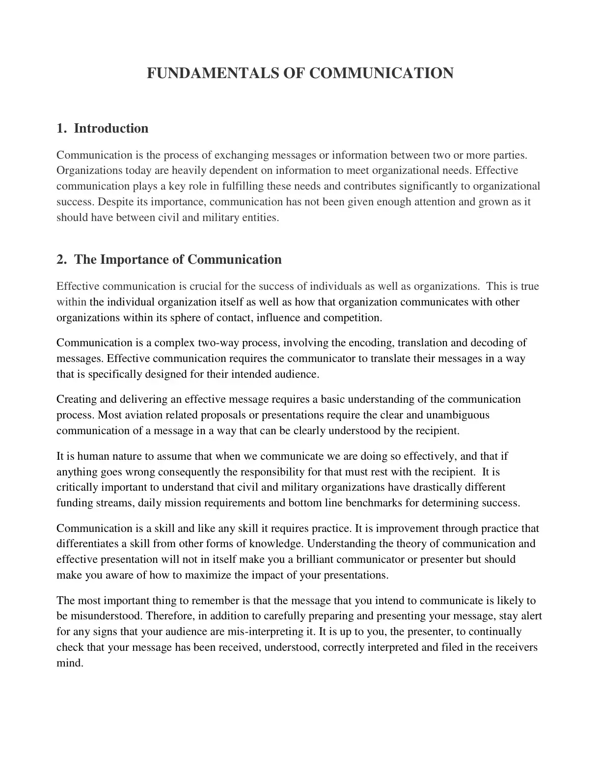 غلاف كتاب FUNDAMENTALS OF COMMUNICATION