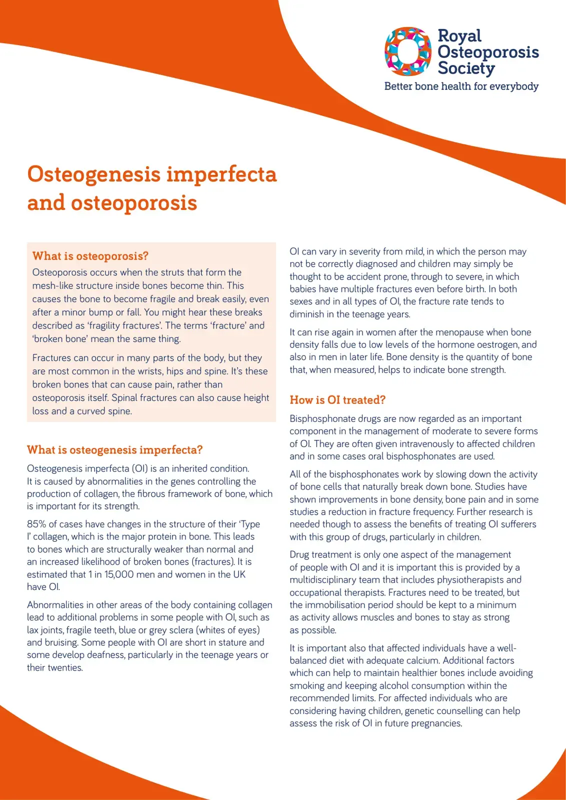 غلاف كتاب Osteogenesis Imperfecta and Osteoporosis