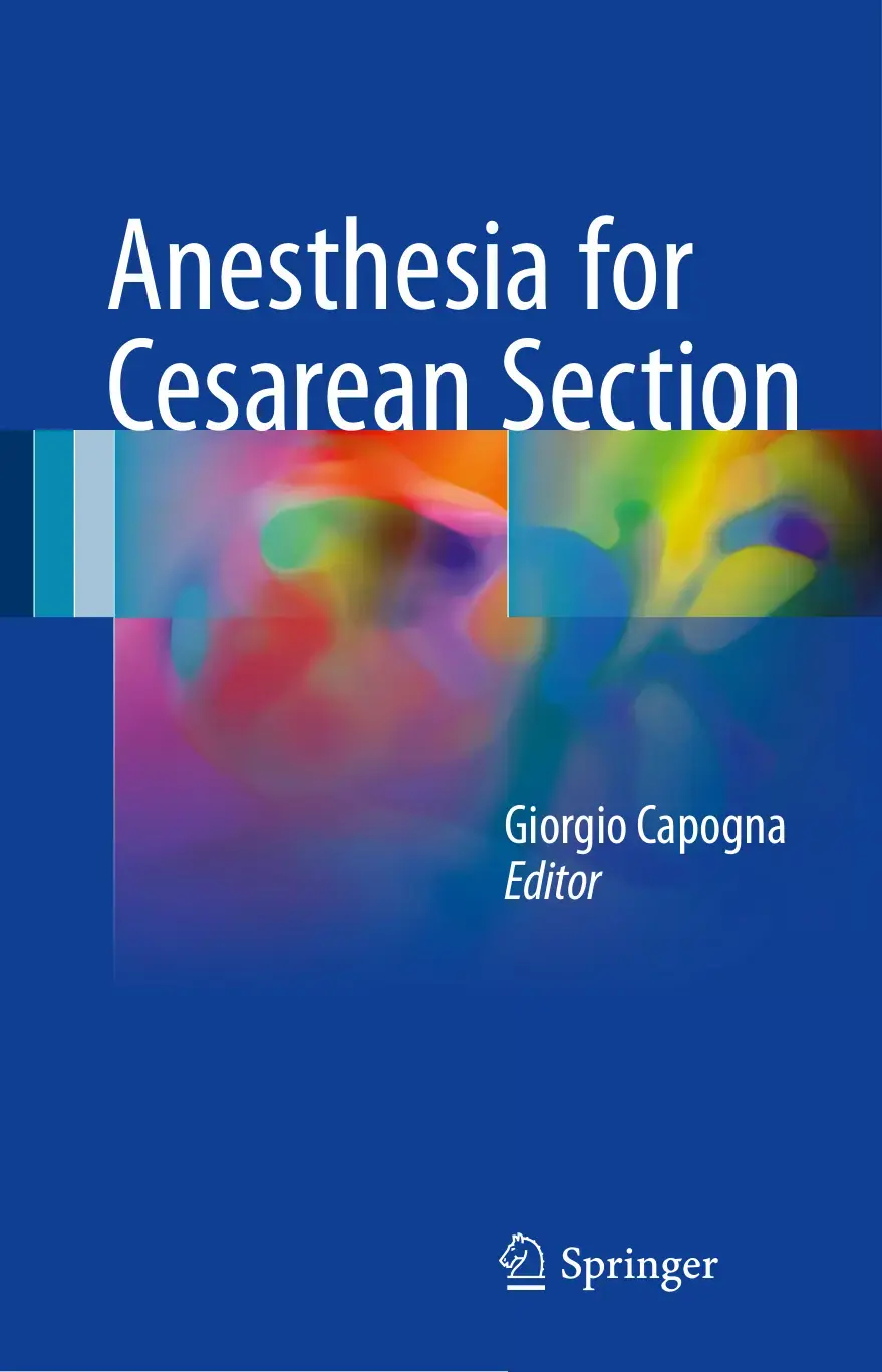 غلاف كتاب Anesthesia for Cesarean Section