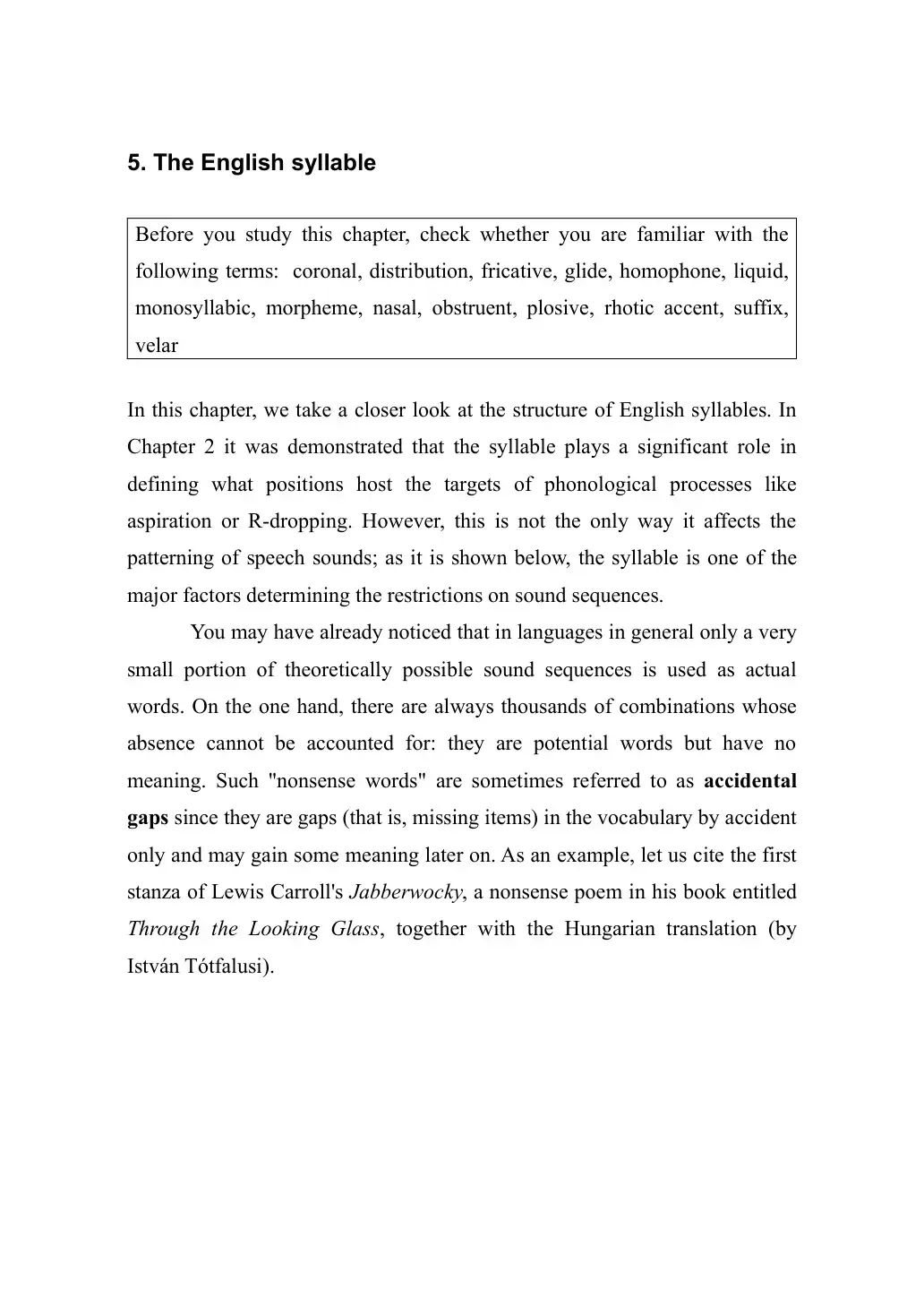 غلاف كتاب The English Syllable