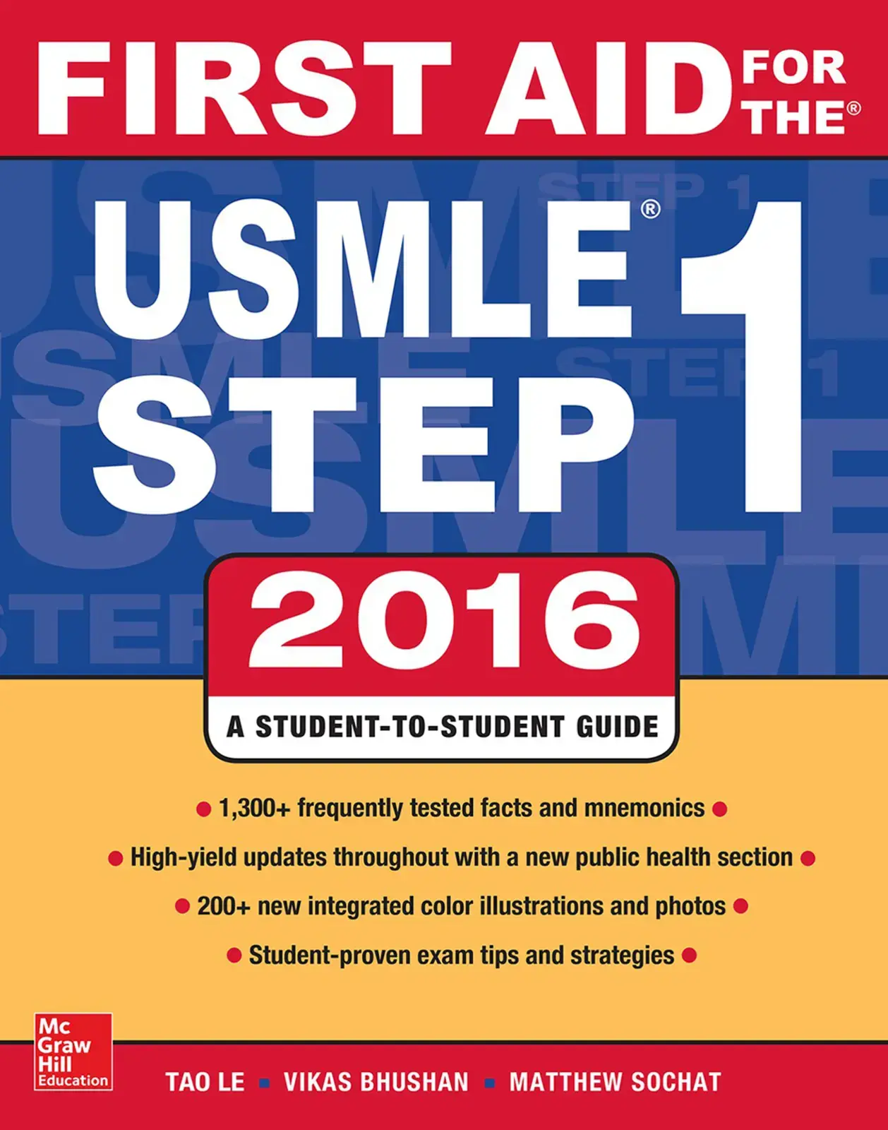 غلاف كتاب FIRST AID FOR THE USMLE STEP 1 2016