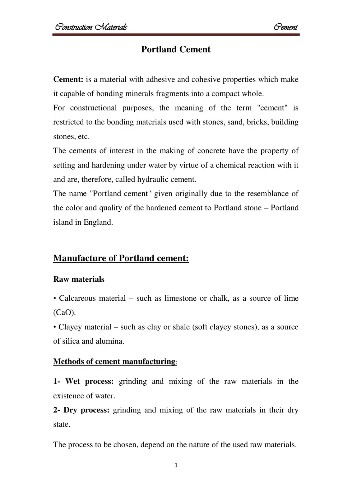 غلاف كتاب Construction Materials - Portland Cement