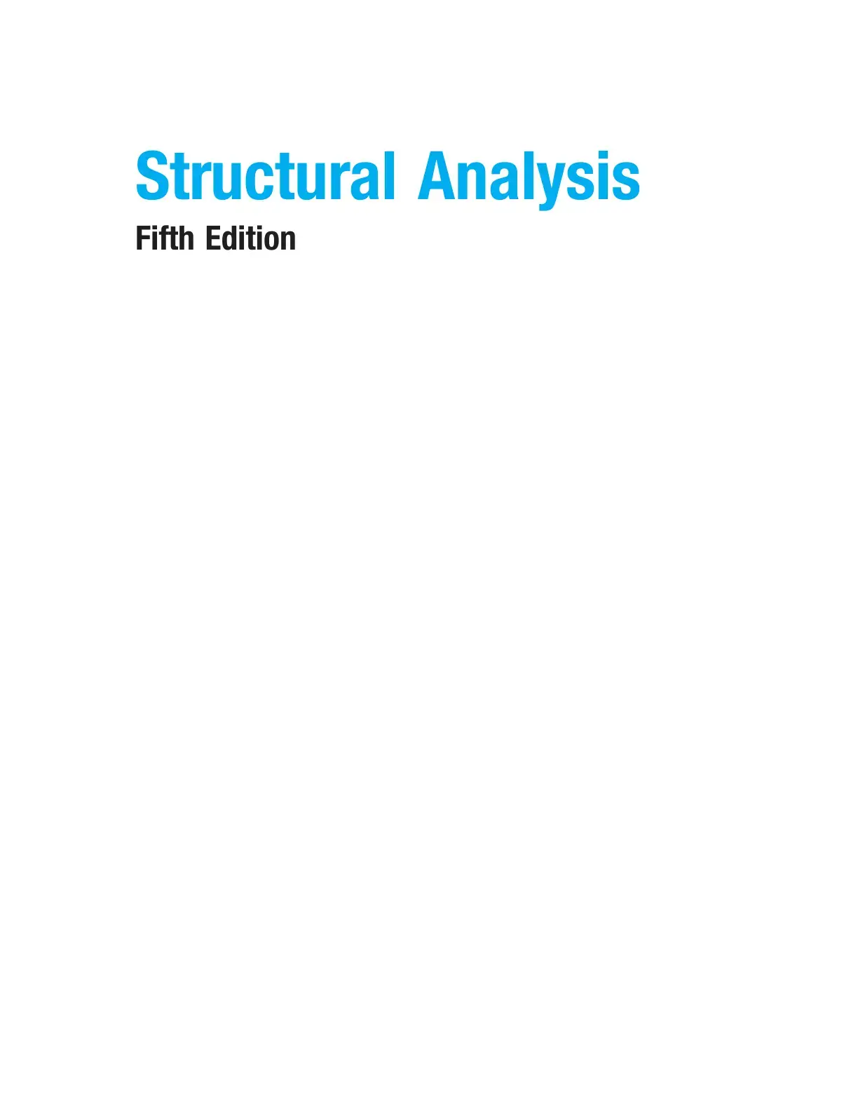 غلاف كتاب Structural Analysis