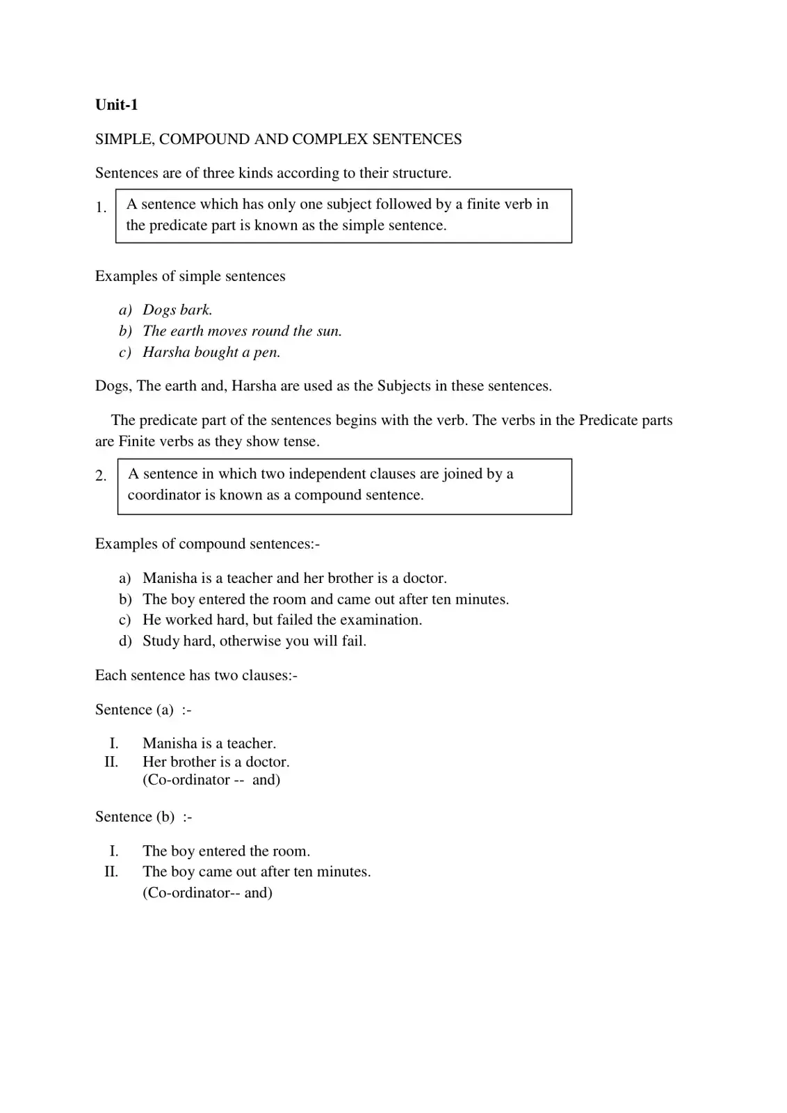 غلاف كتاب Simple, Compound and Complex Sentences