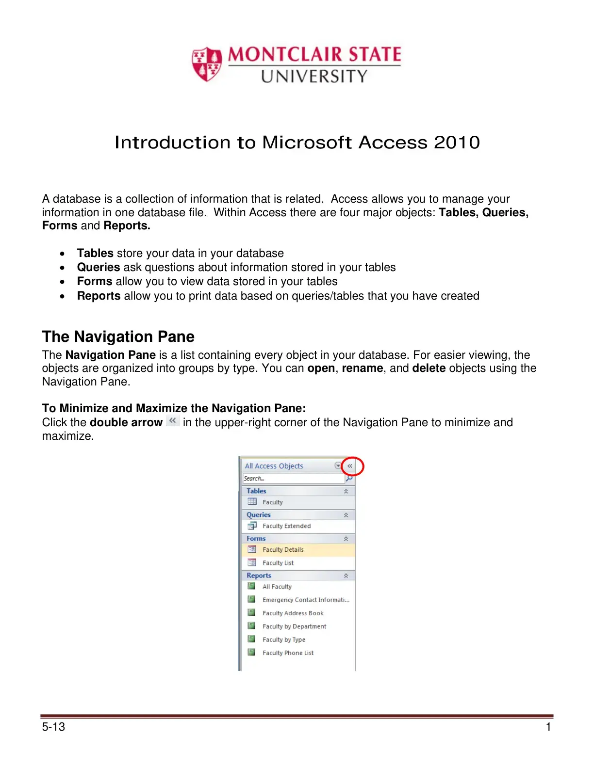 غلاف كتاب Introduction to Microsoft Access 2010