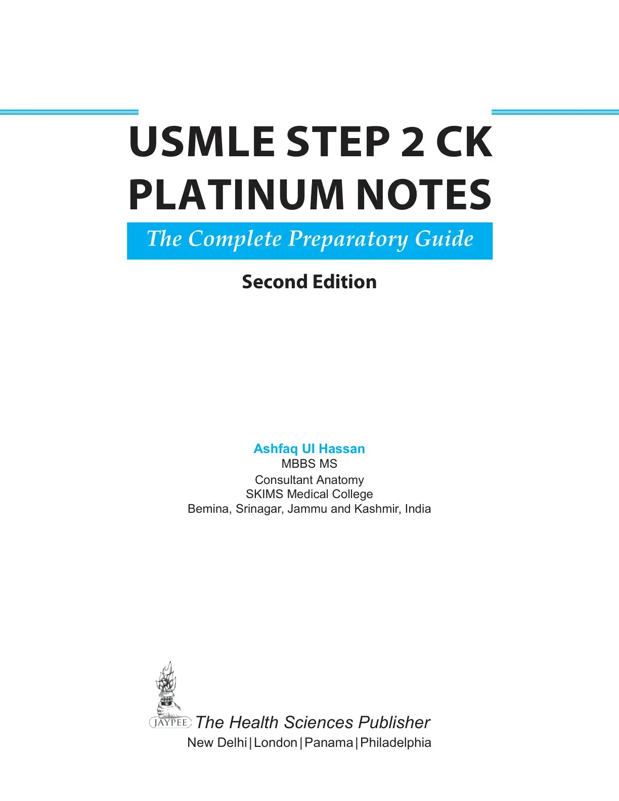 غلاف كتاب USMLE Step 2 CK Platinum Notes