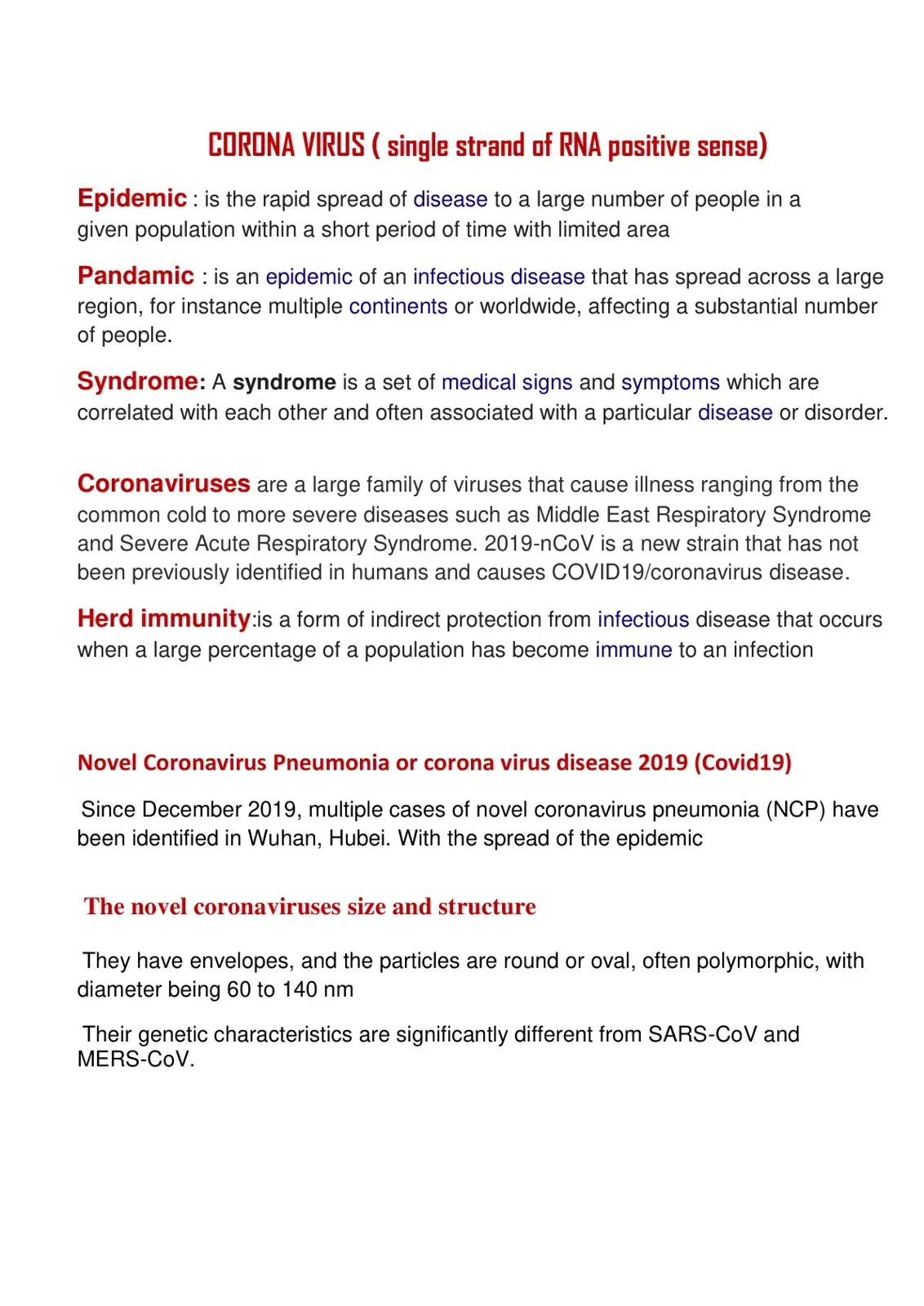 غلاف كتاب CORONA VIRUS (single strand of RNA positive sense)