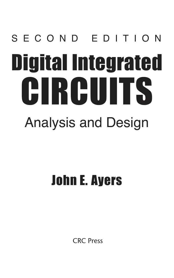 غلاف كتاب Digital Integrated CIRCUITS Analysis and Design