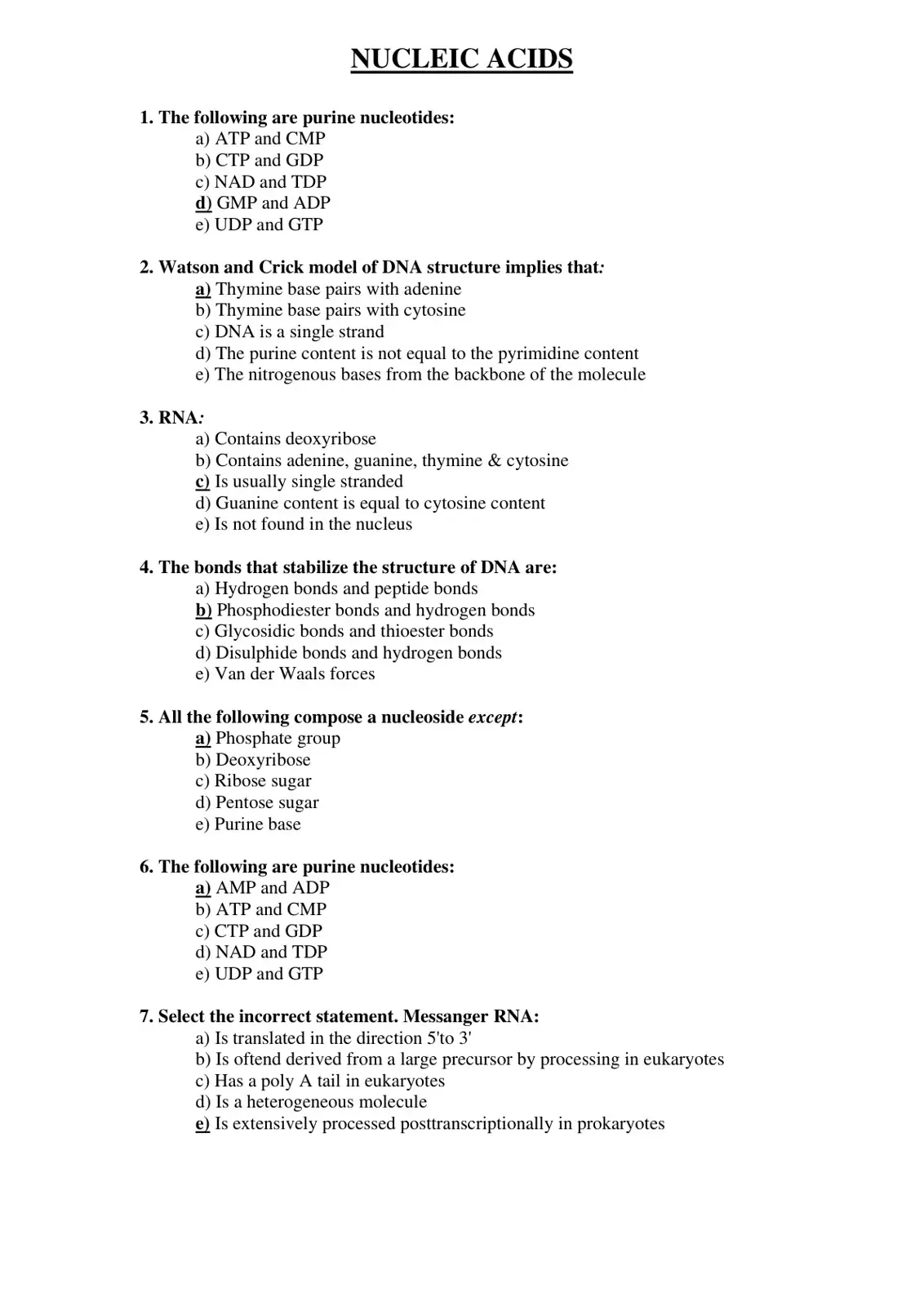 غلاف كتاب NUCLEIC ACIDS