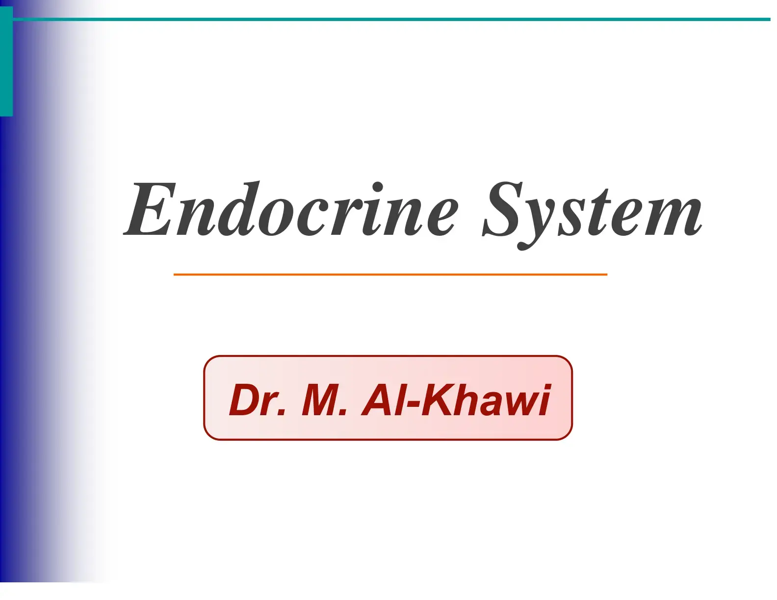غلاف كتاب Endocrine System