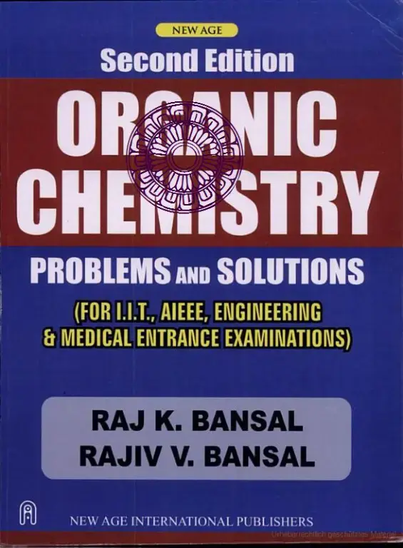 غلاف كتاب ORGANIC CHEMISTRY PROBLEMS AND SOLUTIONS