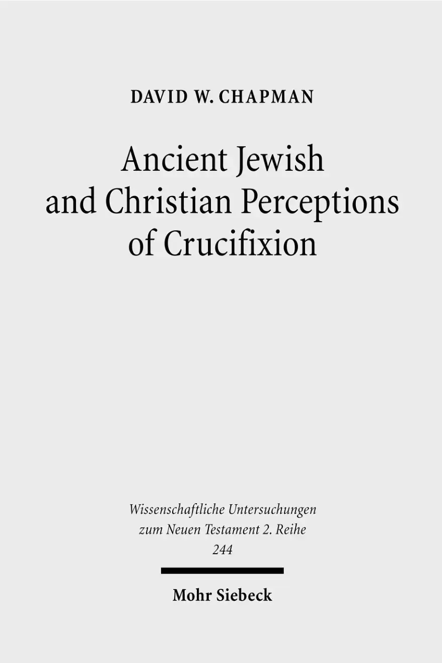 غلاف كتاب Ancient Jewish and Christian Perceptions of Crucifixion