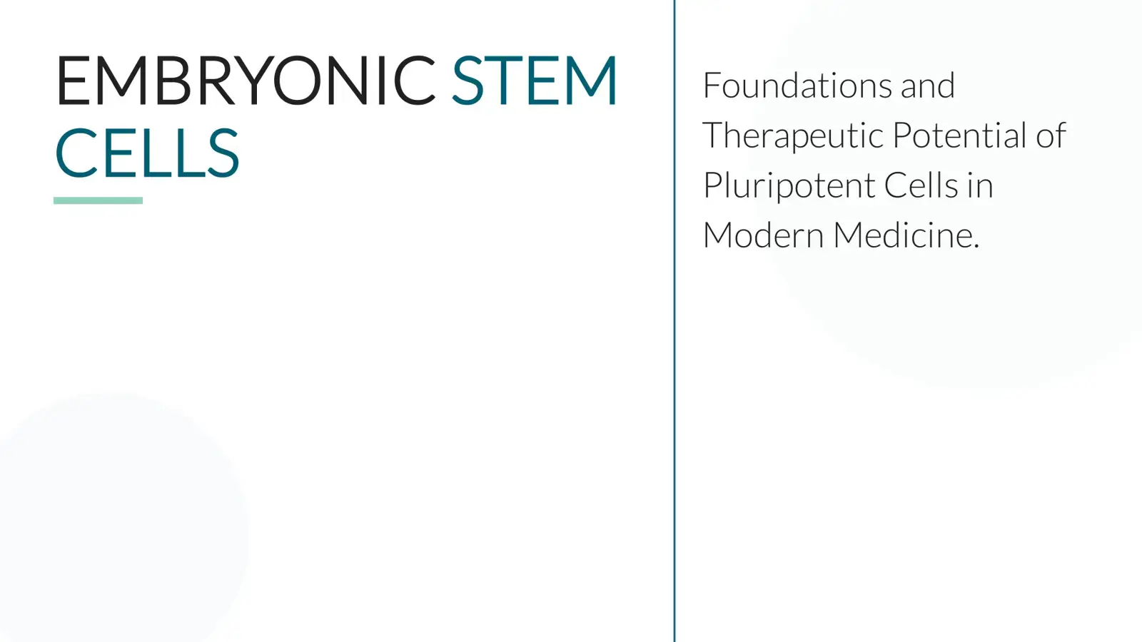 غلاف كتاب Embryonic Stem Cells: Foundations and Therapeutic Potential of Pluripotent Cells in Modern Medicine