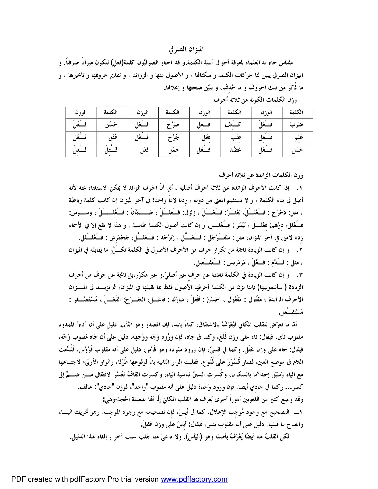 غلاف كتاب الميزان الصرفي