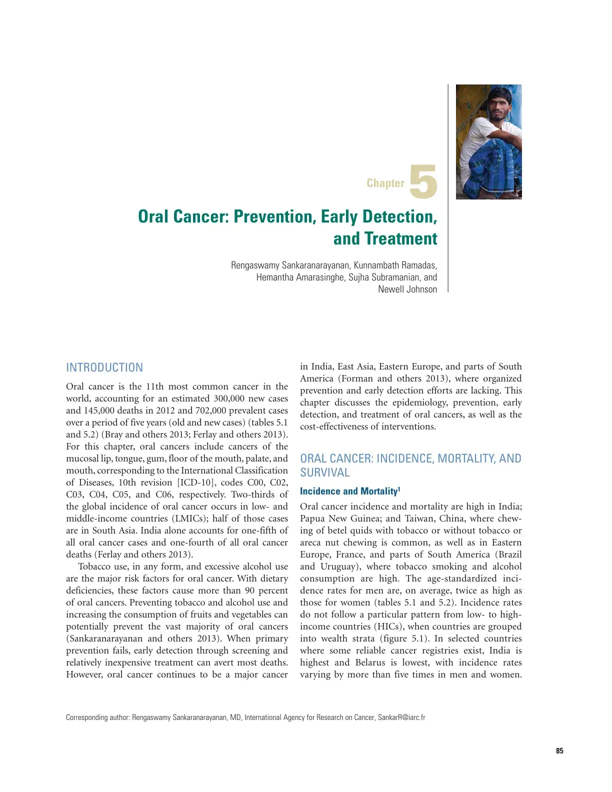 غلاف كتاب Oral Cancer: Prevention, Early Detection, and Treatment