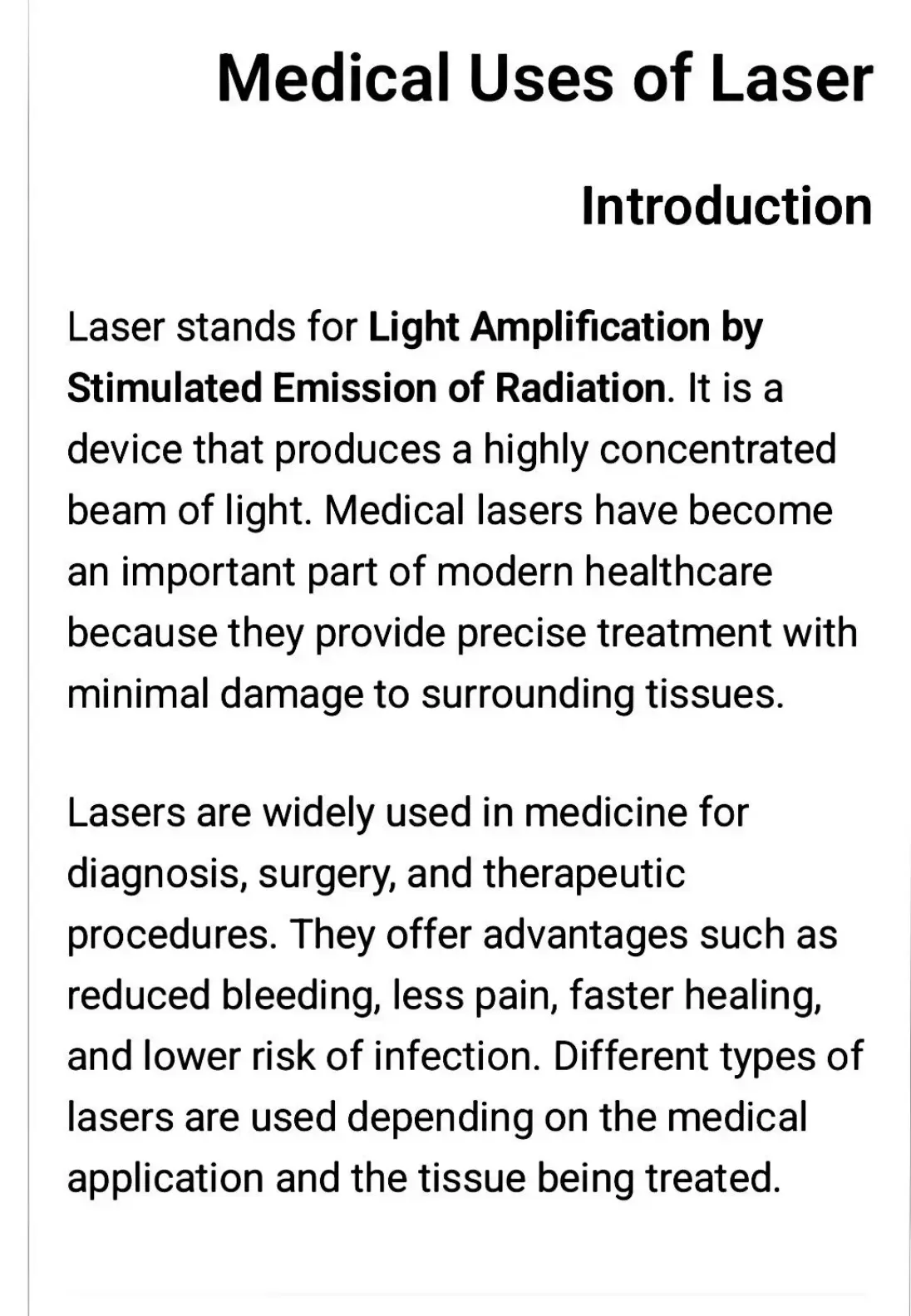 غلاف كتاب Medical Uses of Laser