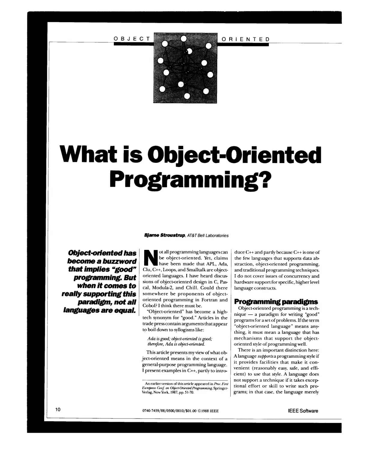 غلاف كتاب Object-Oriented Programming