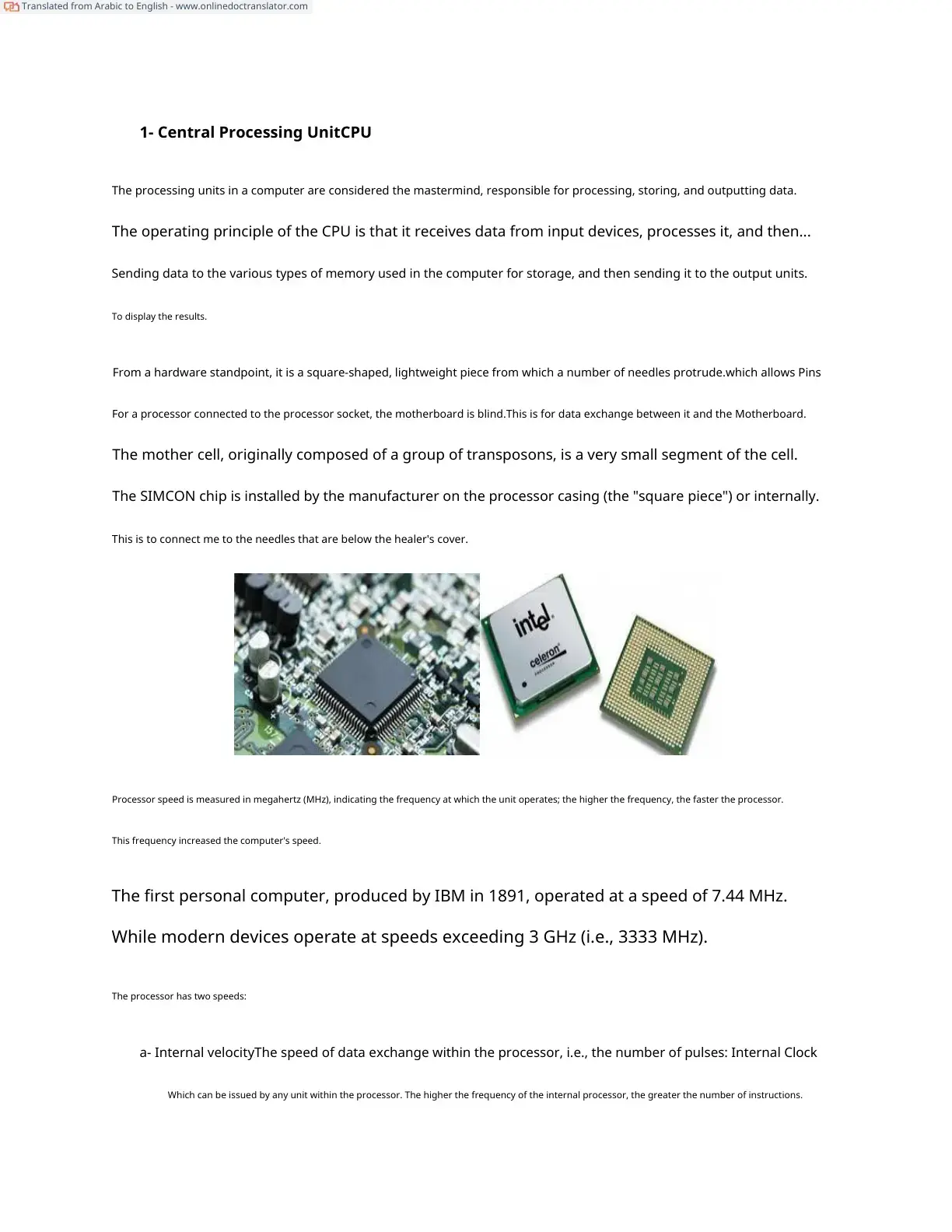 غلاف كتاب Central Processing Unit (CPU)