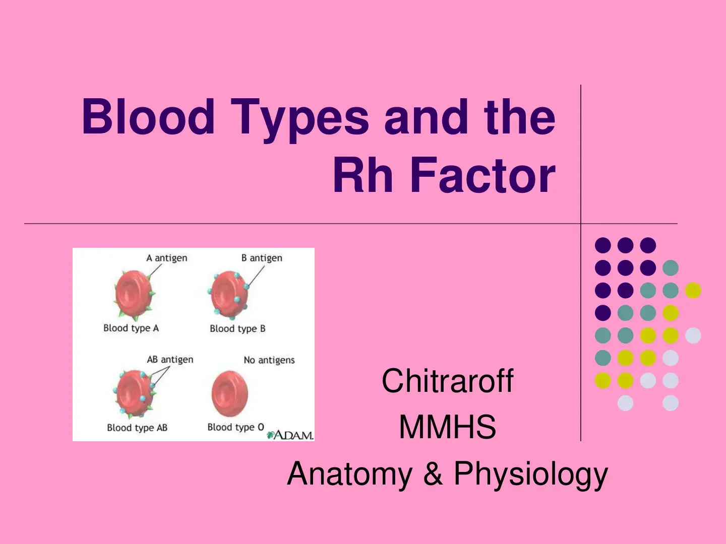 غلاف كتاب Blood Types and the Rh Factor