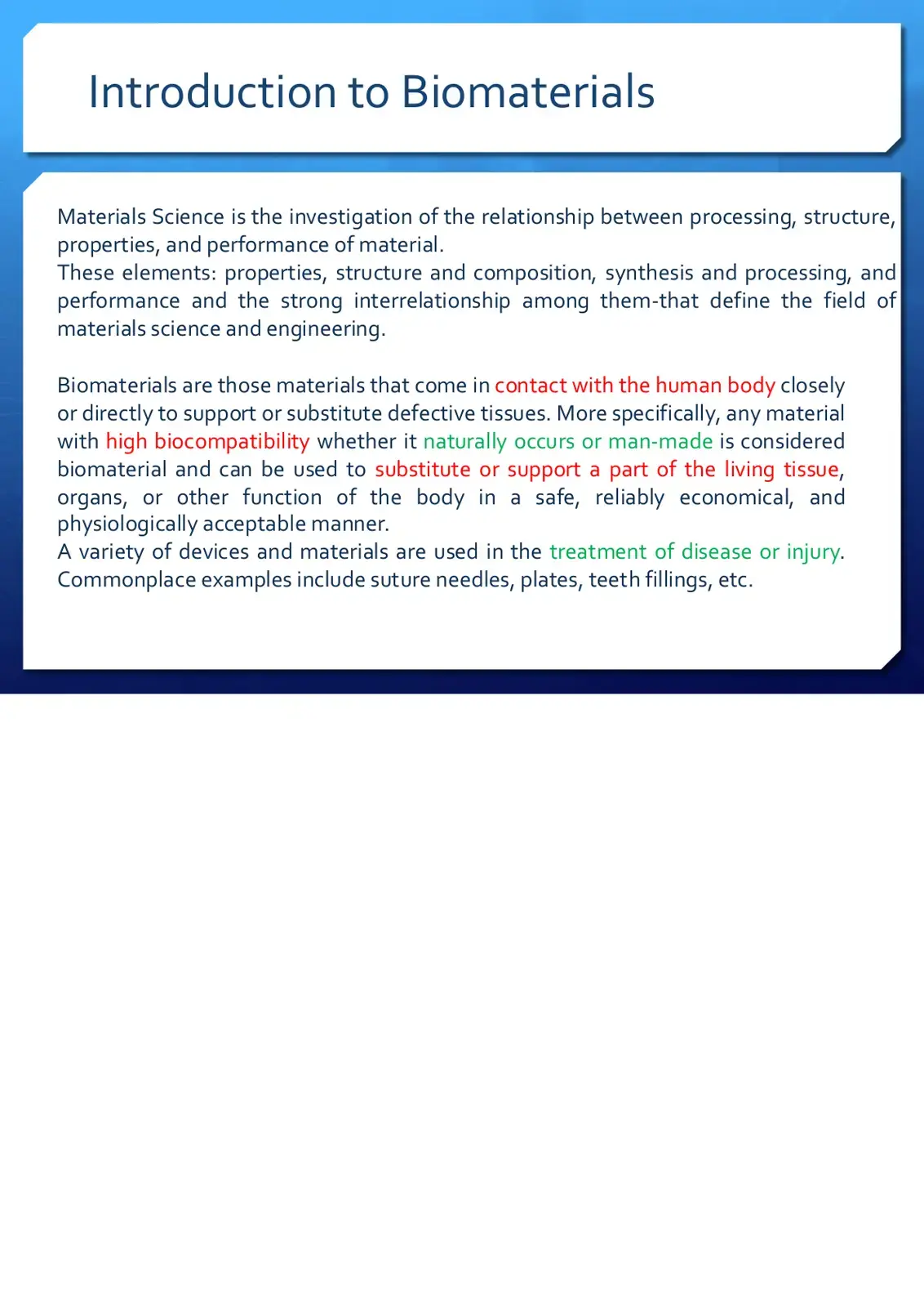 غلاف كتاب Introduction to Biomaterials