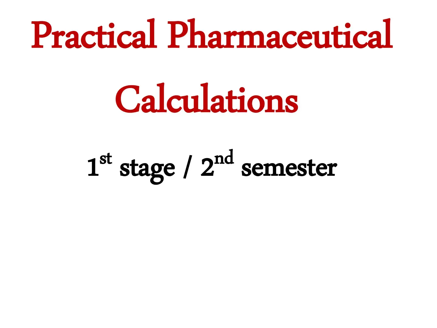 غلاف كتاب Practical Pharmaceutical Calculations