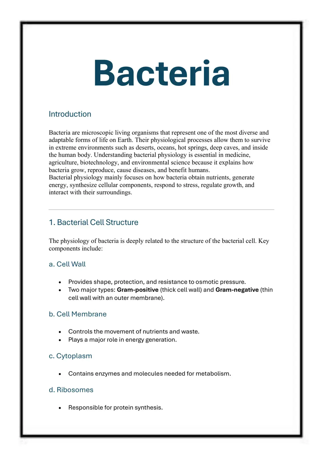 غلاف كتاب Bacteria