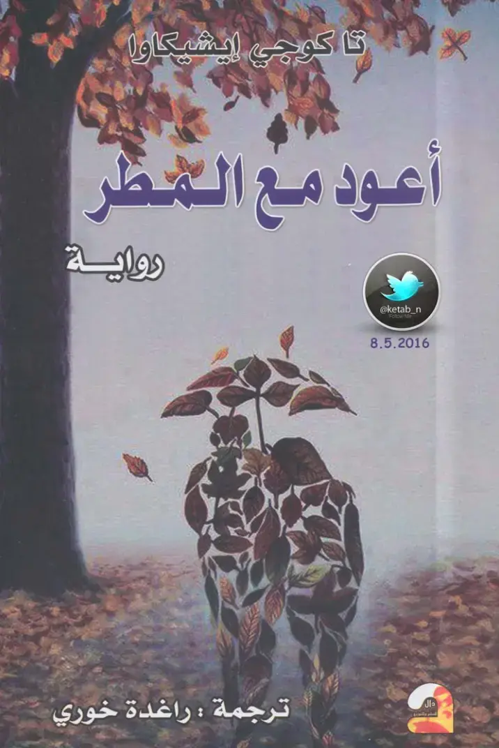 غلاف كتاب أعود مع المطر