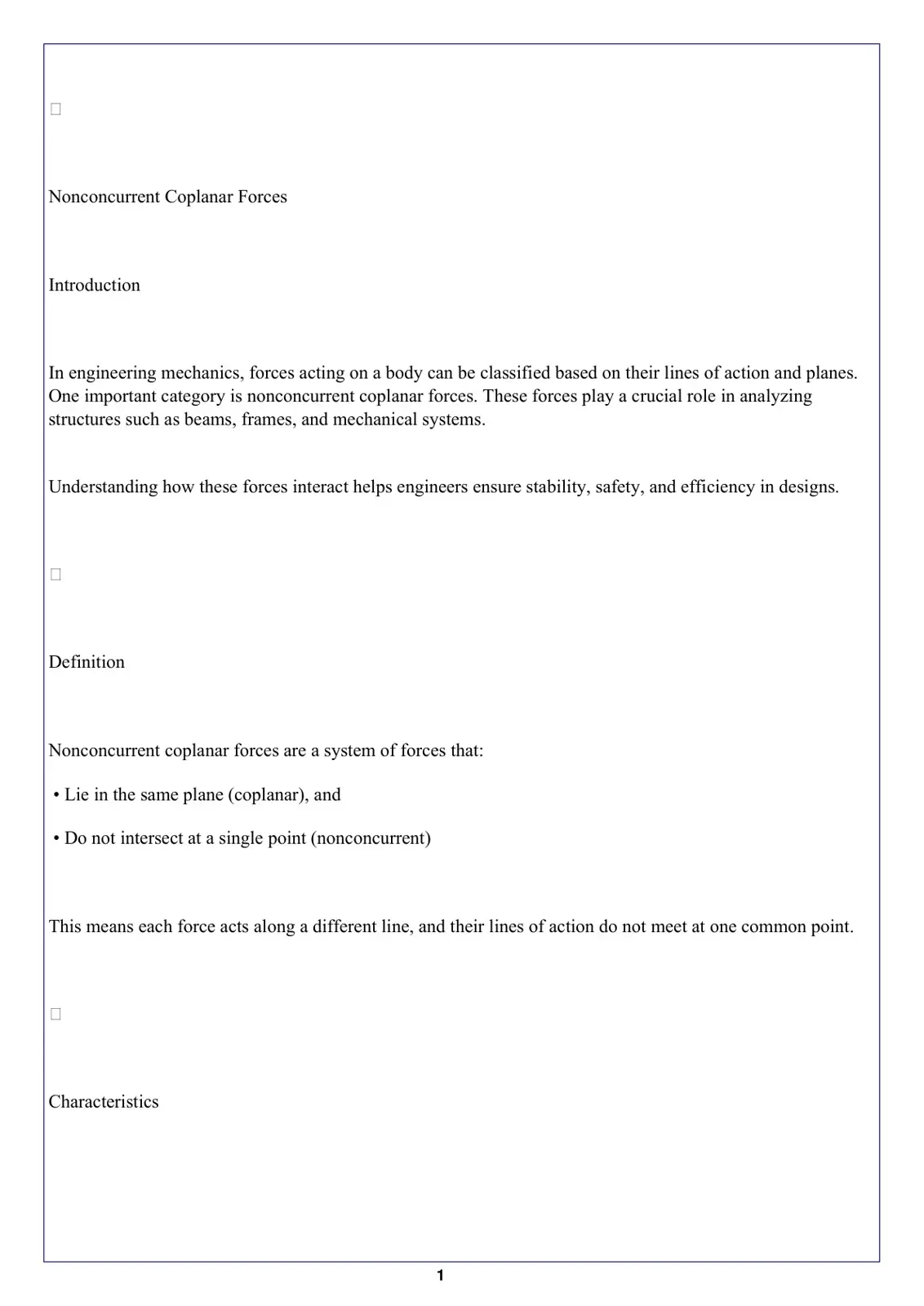 غلاف كتاب Nonconcurrent Coplanar Forces
