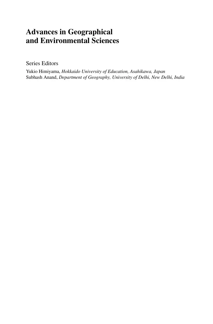 غلاف كتاب Advances in Geographical and Environmental Sciences